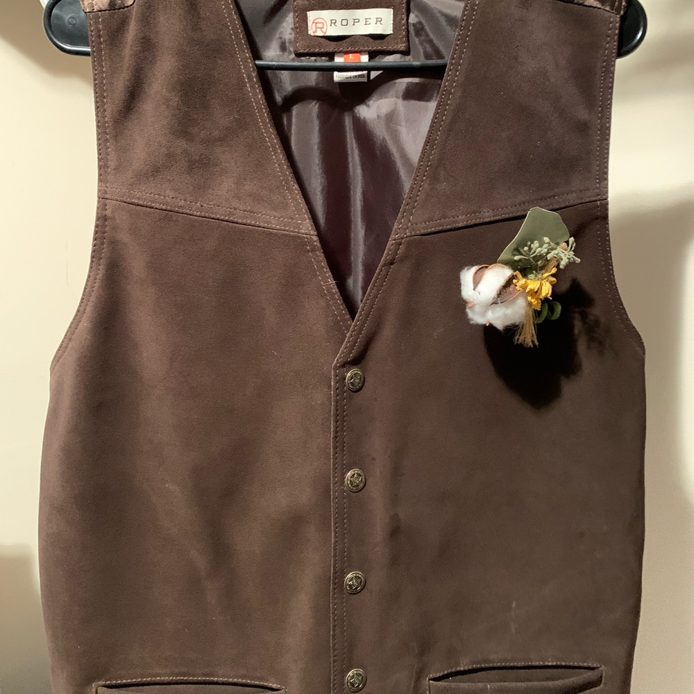 Cowhide and Silk Vest